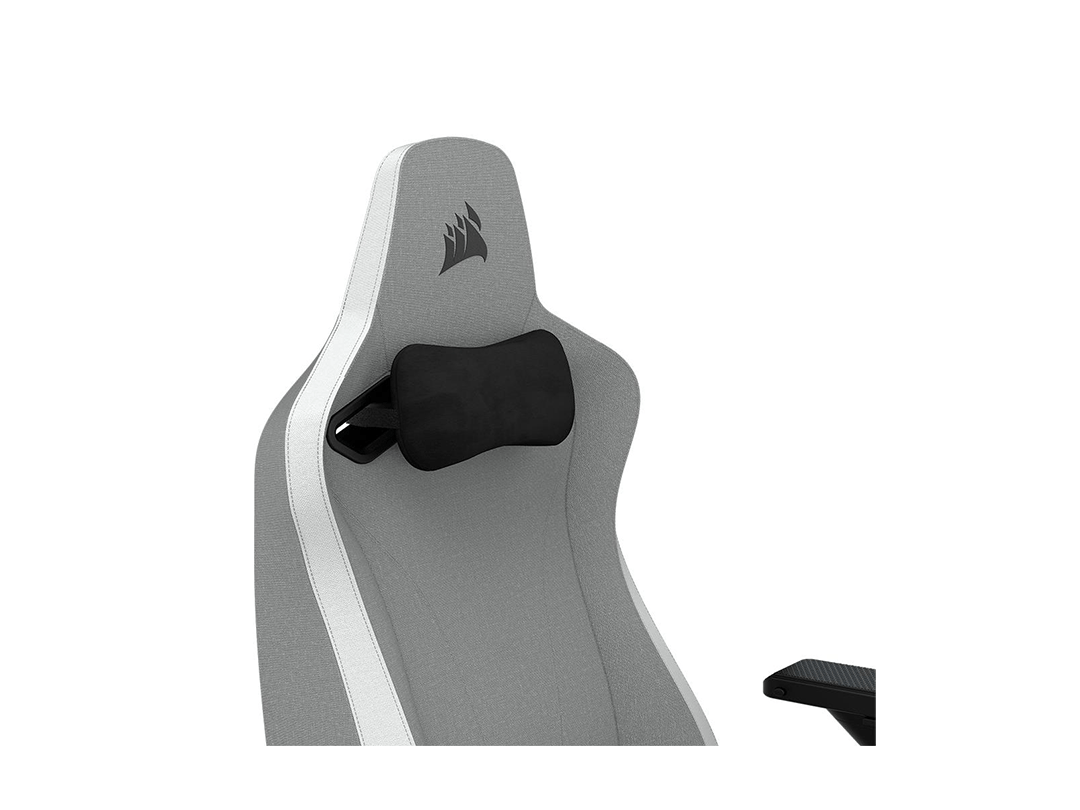 Corsair TC200 Gaming Chair - Soft Fabric – Light Grey/White in Qatar Corsair TC200 Gaming Chair - Soft Fabric – Light Grey/White in Qatar